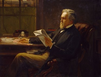 Portrett av George Jacob Holyoake 1817-1906. av William Holyoake