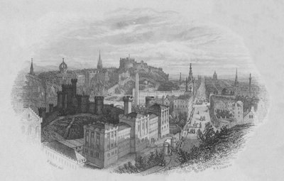 Edinburgh Fra Calton Hill, tidlig på midten av 1800-tallet. av William Home Lizars
