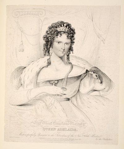 Hennes nådigste majestet dronning Adelaide, mest respektfullt presentert for abonnentene på New North Briton, pub. 1830 av William Home Lizars
