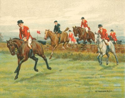 Races Historiske og Moderne, Point-to-Point Races (chromolitho) av William Hounsom Byles