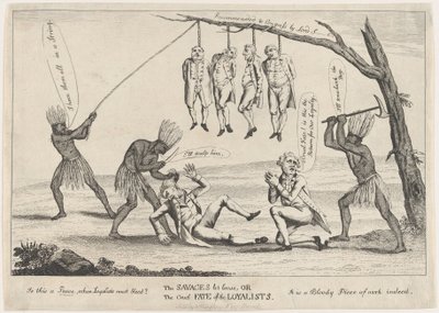 Villmennene slapp løs, eller lojalistenes grusomme skjebne, 1783. av William Humphrey