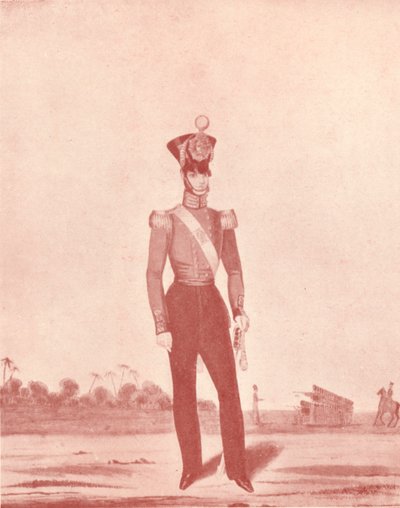 Offiserer for Madras Army Infantry on the Line, c1837-1843, 1909 av William Hunsley