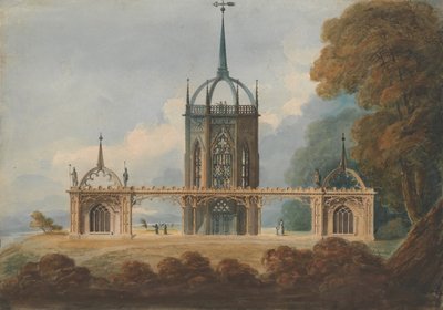 Design for en gotisk Belle Vue, ca. 1800. av William Hurst Ashpitel