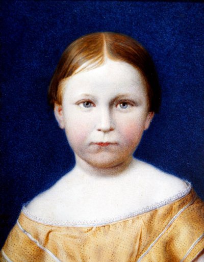 Portrett av kunstnerens datter av William J. Webbe or Webb