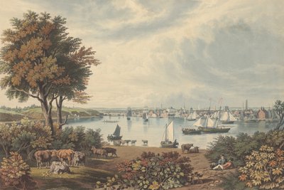 Baltimore tatt nær Whetstone Point, utgitt 1831. av William James Bennett