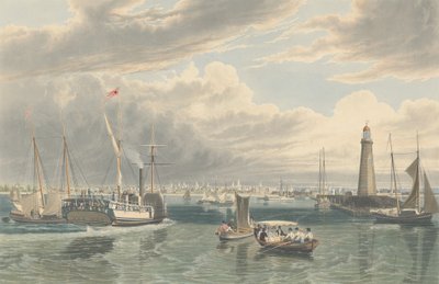 Buffalo, fra Lake Erie, publisert 1836. av William James Bennett