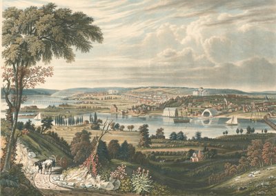 City of Washington: From beyond the Navy Yards, publisert 1834. av William James Bennett