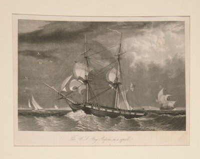 U.S. brig nise i en storm av William James Bennett