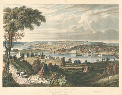City of Washington: Fra hinsides Navy Yards av William James Bennett after George Cooke