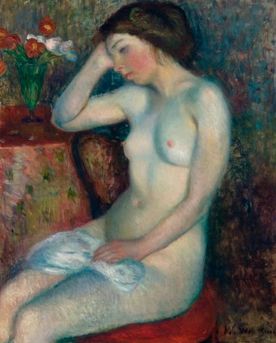 Sovende jente av William James Glackens
