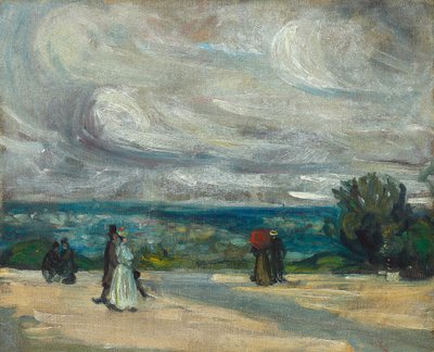 The Terrace (olje på lerret) av William James Glackens