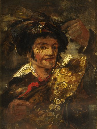 Billy Button - A Bristol Character (olje på panel) av William James Muller
