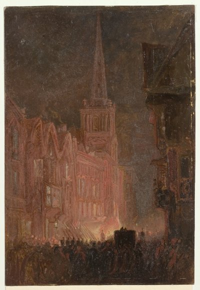 Bristol Riots: Tropper marsjerer opp Corn Street av William James Muller
