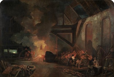 Forging the Anchor (olje på lerret) av William James Muller