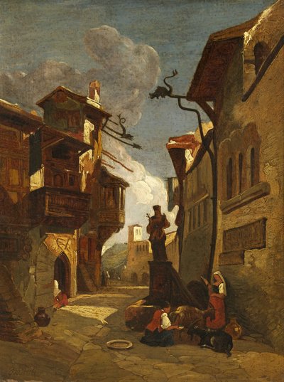 Italiensk gatescene av William James Muller