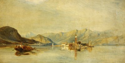 Lago Maggiore og Isola Bella (olje på lerret) av William James Muller
