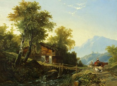 Sveitsisk hytte av William James Muller