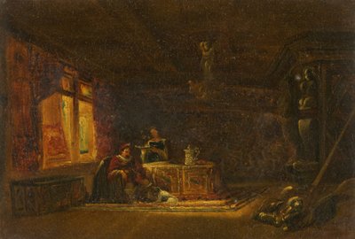 The Baronial Hall (olje på lerret) av William James Muller