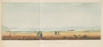 En utsikt over Cape Town, Table Bay og Tygerberg, fra Travels in the Interior of Southern Africa, vol. 1 av William John (after) Burchell