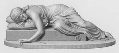 Beatrici Cenci, gravert av W Roffe fra skulpturen av Harriet Hosmer (gravering) av William John Roffe