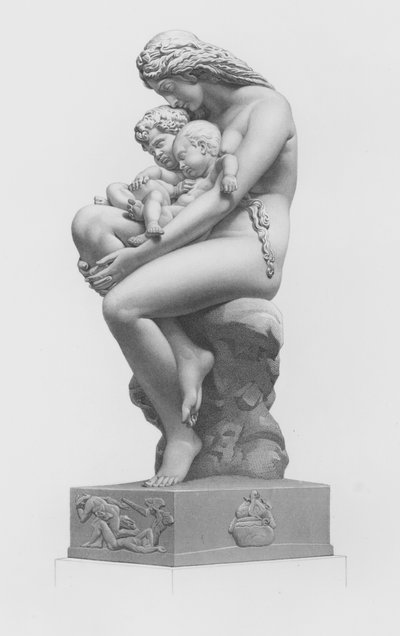 The First Cradle, gravert av W Rolfe fra gruppen av A H Derby (gravering) av William John Roffe