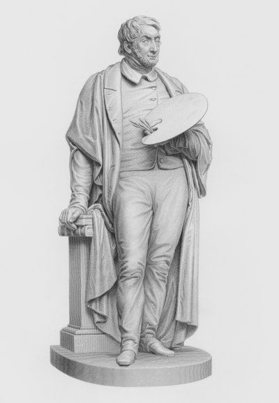 Turner, RA, gravert av W Roffe fra statuen av E Baily, RA (gravering) av William John Roffe