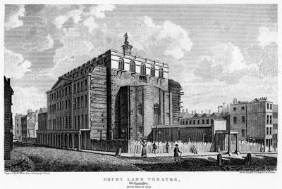 Drury Lane Theatre, Westminster, London, 1800-tallet. av William Johnstone White
