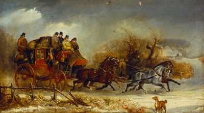 Trenerscene – Gjennom de fire årstidene: Vinter av William Joseph Shayer