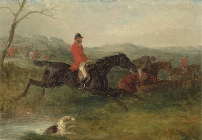 Revejakt: Rydding av en bekk (olje på kvernbrett) av William Joseph Shayer