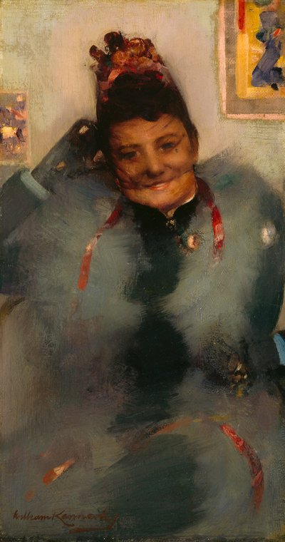 The Fur Boa (olje på lerret) av William Kennedy