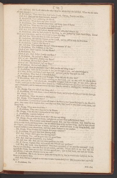 Rettssaken, prøvelsen og fordømmelsen av kaptein William Kidd, for Murther og piratkopiering av William Kidd