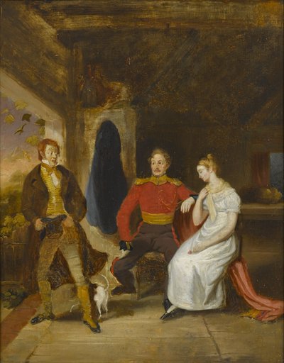 The Surprise (olje på panel) av William Kidd