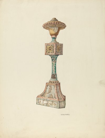 Seremonielle lysestake kirkelige møbler, ca. 1941. av William Kieckhofel