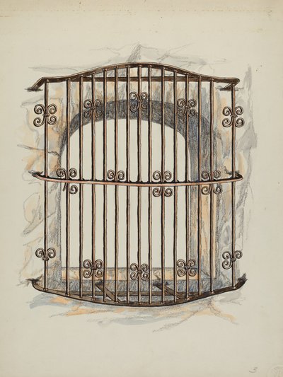 Jerngitter ved Window a Restoration, ca. 1941. av William Kieckhofel