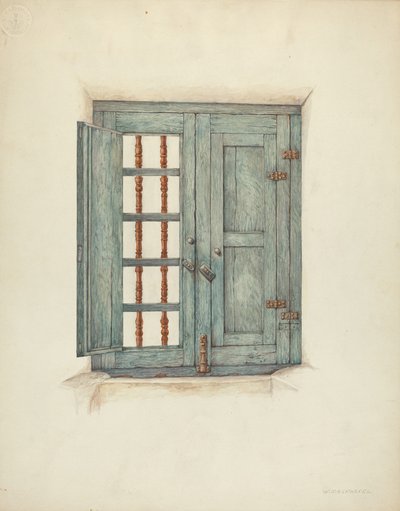 Vindusskodder og detaljer, c. 1939. av William Kieckhofel