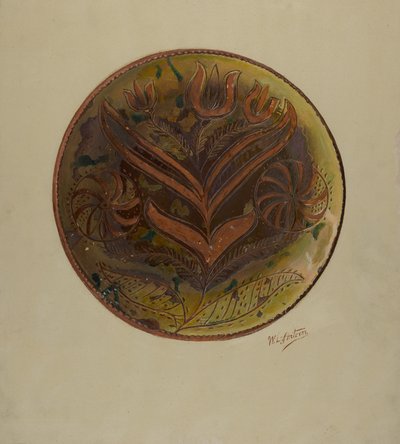 Pa. tysk plate, ca. 1937. av William L Antrim