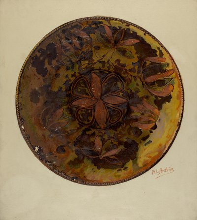 Pa. tysk plate, ca. 1937. av William L Antrim