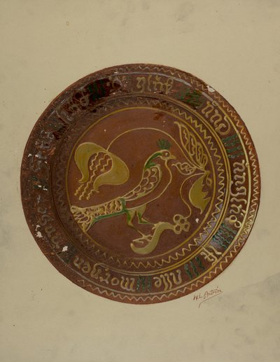 Pa. tysk plate, ca. 1938. av William L Antrim