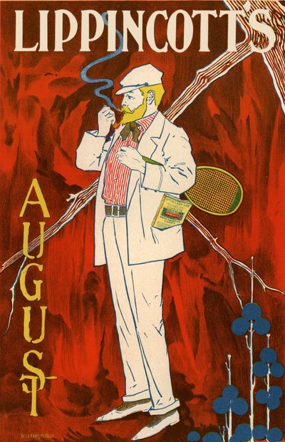 Lippincotts augustplakat, 1895 av William L. Carqueville