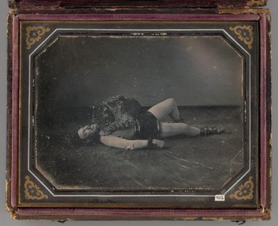 Uten tittel Portrait of Wild Animal Tamer Jacob Driesbach med Jaguar, 1850 av William Langenheim