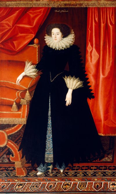 Elizabeth Bassett ca. 1615 (olje på lerret) av William Larkin