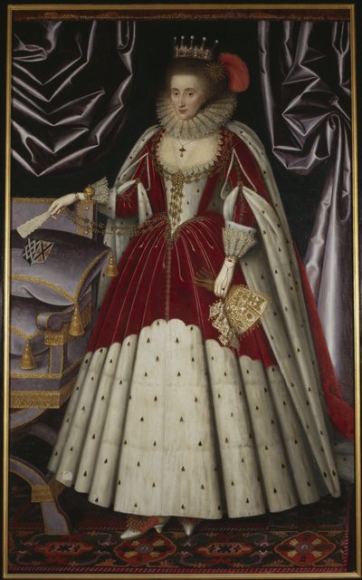 Lucy Russel, comtesse Bedford (nee Harington) - Portrett av Lucy Russell, grevinne av Bedford (1580-1627), født Harington, av Larkin, William (1580-1619). Olje på lerret av William Larkin
