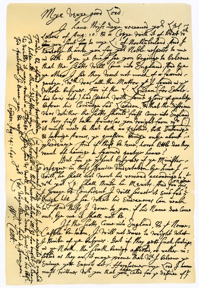 Brev fra William Laud, erkebiskop av Canterbury til Edward Conway, 14. august 1640. av William Laud