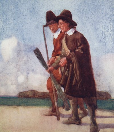 Illustrasjon for The Compleat Angler av Izaak Walton (litho-farge) av William Lee Hankey