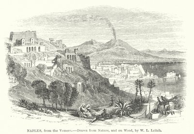 Napoli, fra Vomero (gravering) av William Leighton (after) Leitch
