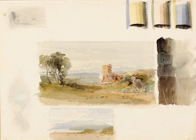 Leksjoner i landskapsmaling med fargevalg angitt av William Leighton Leitch