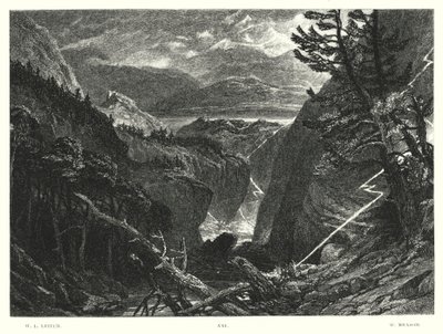 Lord Byrons barn Harold, Canto III, strofe 96 (gravering) av William Leighton Leitch