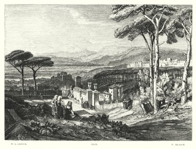 Lord Byrons barn Harold, Canto IV, strofe 174 (gravering) av William Leighton Leitch