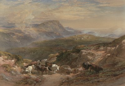 Scene i høylandet, 1800-tallet av William Leighton Leitch