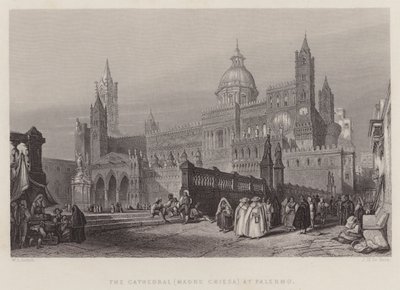 Katedralen (Madre Chiesa) i Palermo (gravering) av William Leighton Leitch